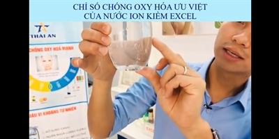 CHỈ SỐ CHỐNG OXY HÓA ƯU VIỆT CỦA NƯỚC ION KIỀM EXCEL